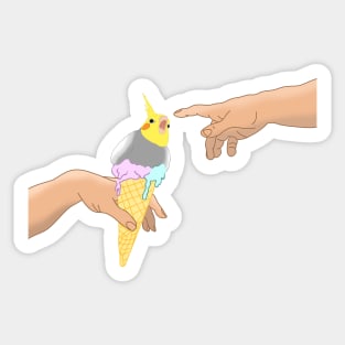 Michelangelo Ice Cream Cockatiel Sticker